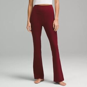 Lululemon Groove Super High Rise Flared Pant Nulu in Garnet